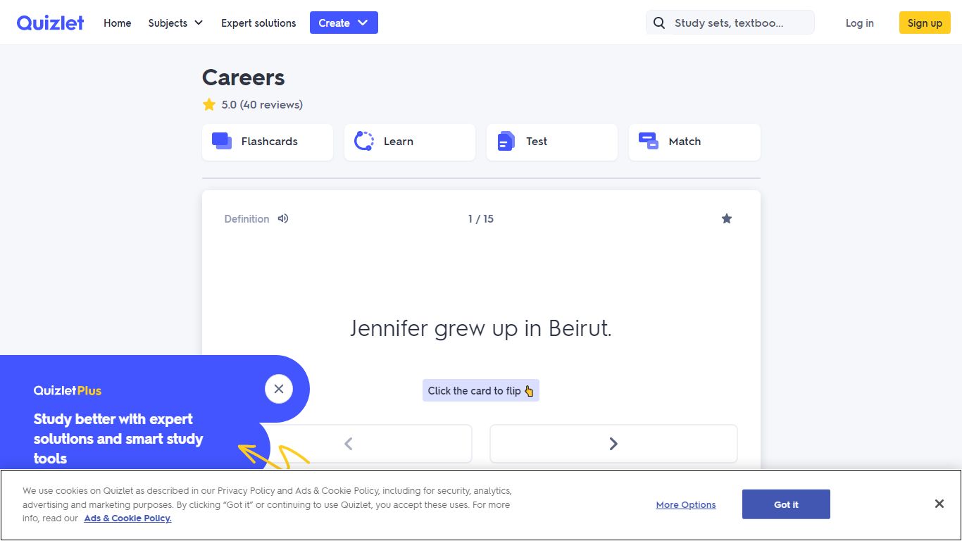 Careers Flashcards | Quizlet